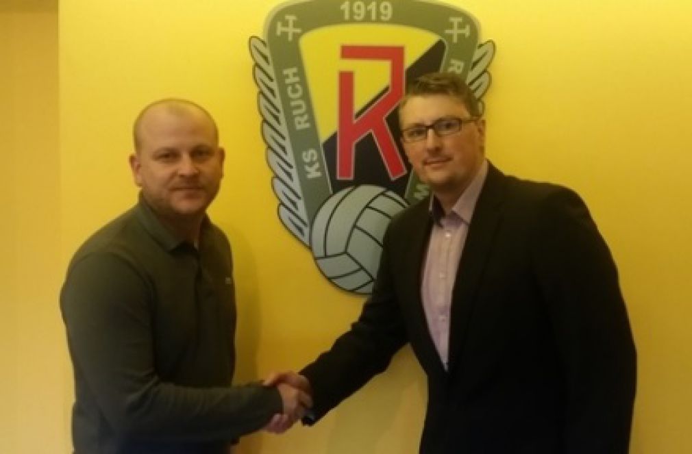 Nowy trener Kamil Rakoczy i prezes "Cidrów" Marcin Wąsiak (foto: Ruch Radzionków).