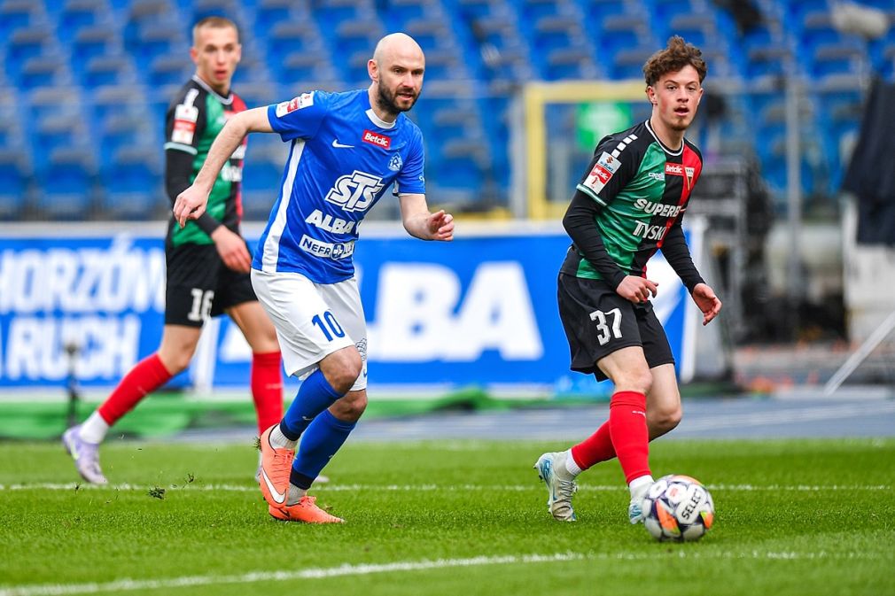 GKS Tychy wygrał na Stadionie Śląskim. Ruch wciąż bez wygranej na wiosnę - wyniki 26. kolejki Betclic 1. ligi
