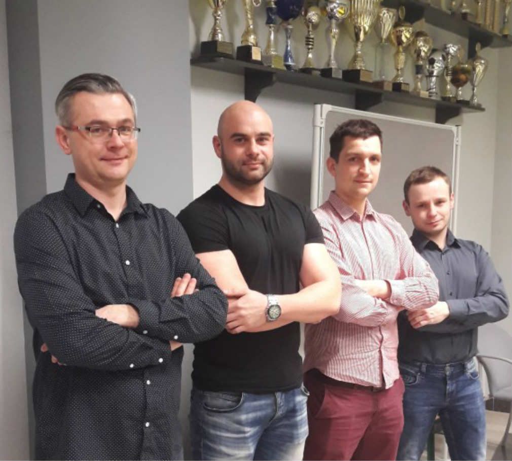 Nowy Zarząd  w składzie (od lewej): Marek Demko, Marcin Trzciński, Dawid Karlik, Marcin Podleśny. (foto: MKS Lędziny)